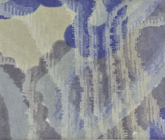 Κουρτίνα με το Μέτρο Βαμβακοσατέν Εμπριμέ Μπλε-10567-Softhome