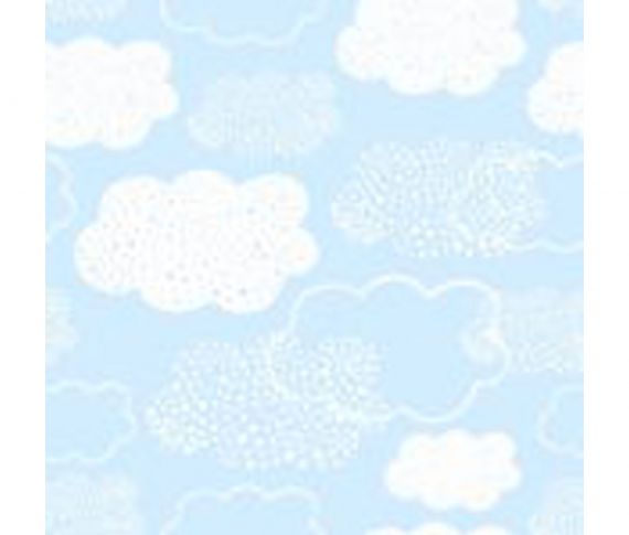 Κουρτίνα με το Μέτρο Παιδική Σύννεφα Σιέλ Millo-601-Loneta